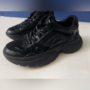 Maje Leather Suede Chunky Women's Sneakers Statement Casual School